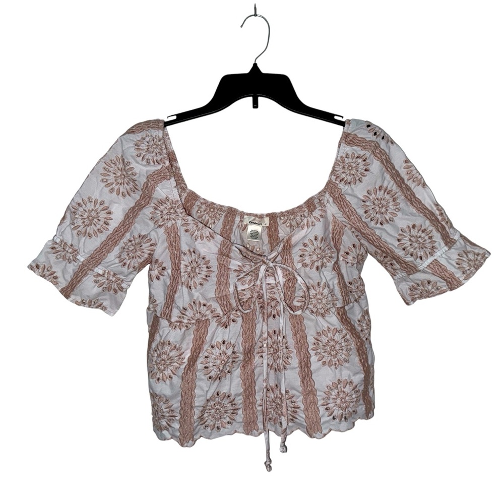 Urban Romantics Embroidered Cropped Top